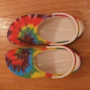 Rainbow crocs